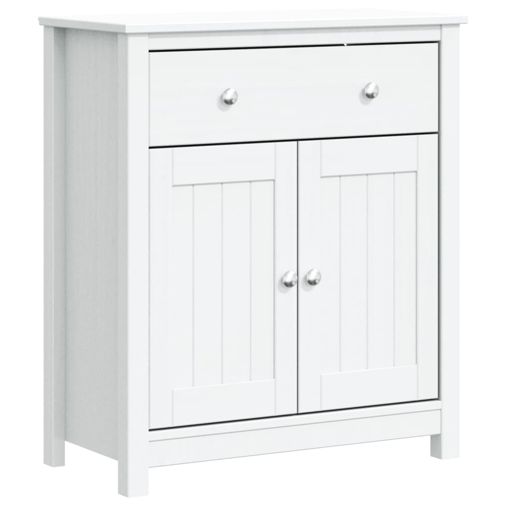 Mueble de baño berg madera maciza de pino blanco 69,5x34x80 cm v5102 - Vetonek
