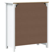 Mueble de baño berg madera maciza de pino blanco 69,5x34x80 cm v5102 - Vetonek