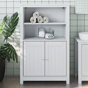 Mueble de baño berg madera maciza de pino blanco 69,5x34x110 cm v5140 Vetonek