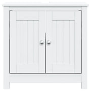 Mueble de lavabo baño berg madera maciza pino blanco 60x34x59cm v5201 - Vetonek