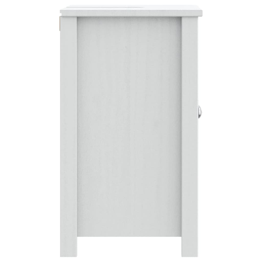 Mueble de lavabo baño berg madera maciza pino blanco 60x34x59cm v5201 - Vetonek