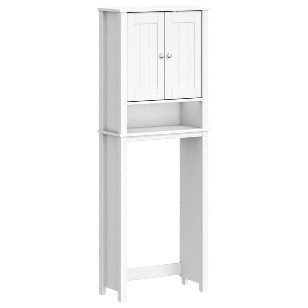 Mueble para inodoro berg madera maciza blanco 60x27x164,5 cm v5225 - Vetonek