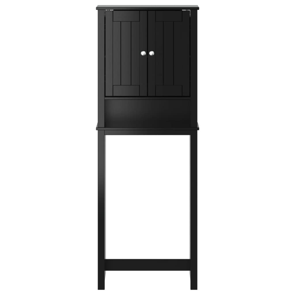 Mueble para inodoro BERG madera maciza negro 60x27x164,5 cm - Vetonek