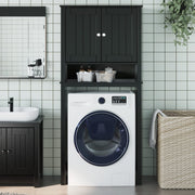 Berg washing machine cabinet solid wood black 76x27x164.5 cm v5256 Vetonek