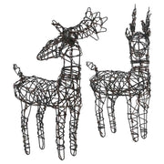 Reno y trineo de Navidad 160 LED ratán blanco cálido - Vetonek