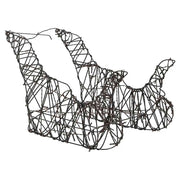 Reno y trineo de Navidad 160 LED ratán blanco cálido - Vetonek