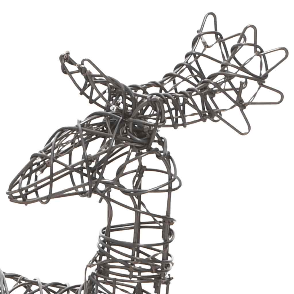 Reno y trineo de Navidad 160 LED ratán blanco cálido - Vetonek