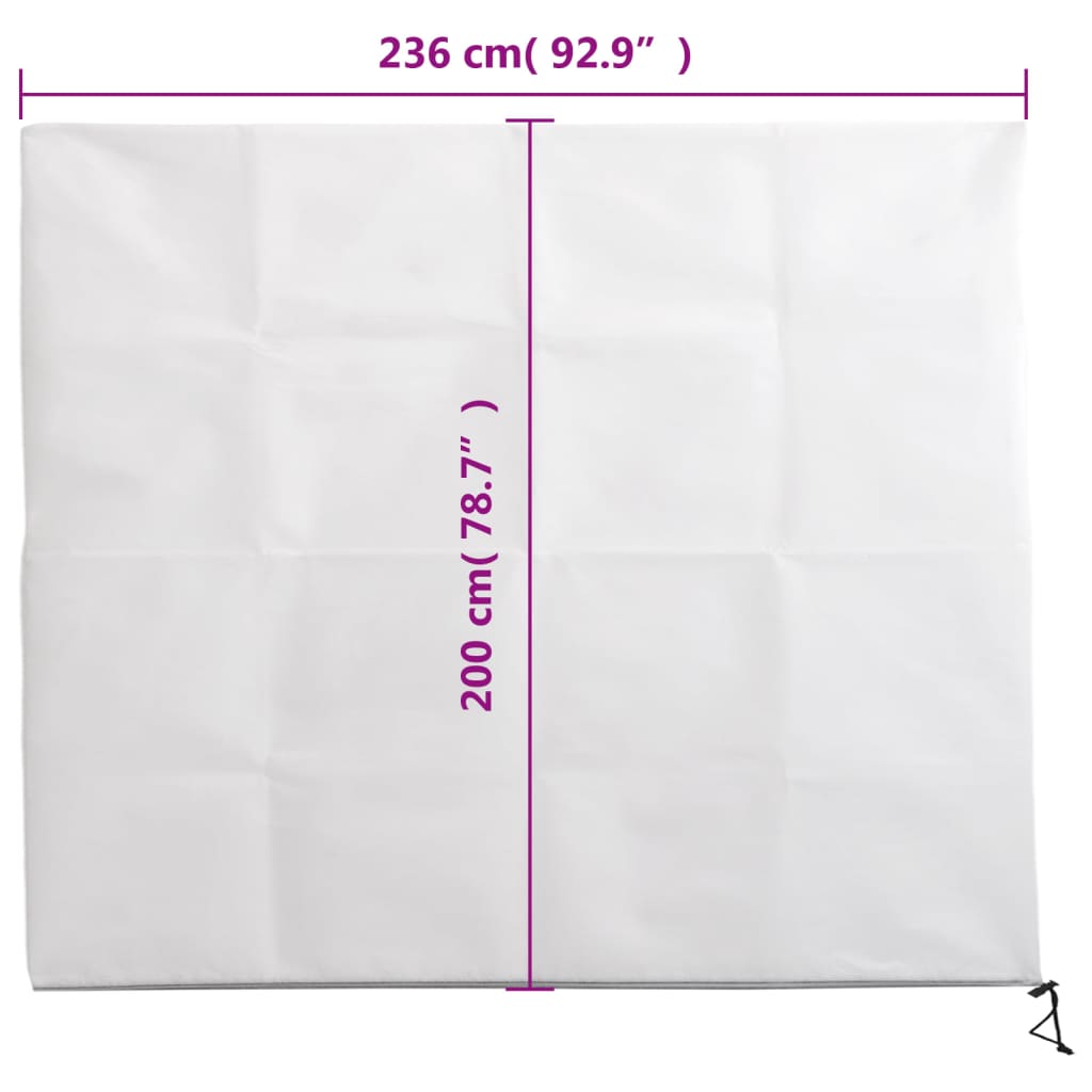 Cubiertas para plantas con cremallera 10 uds 70 g/m² 2,36x2 m V6147 Vetonek