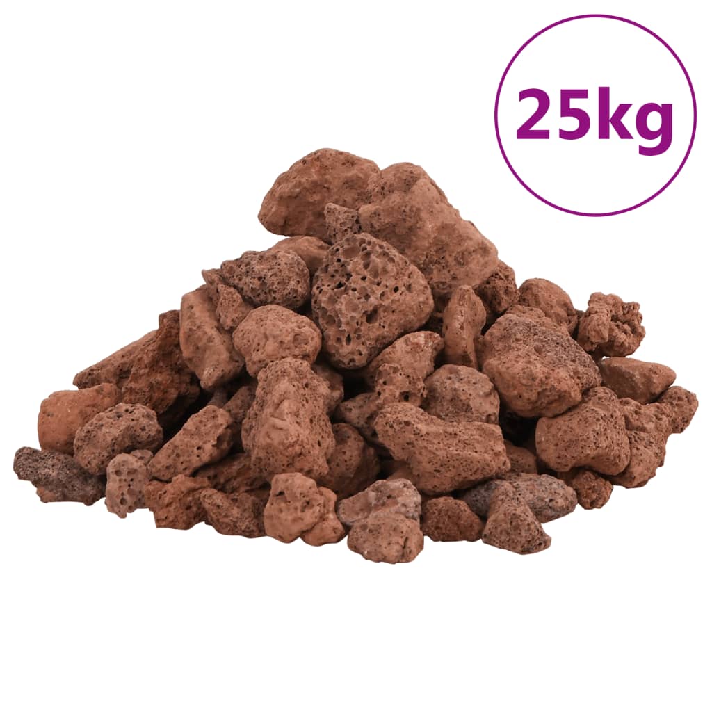 Rocas volcánicas rojas 25 kg 1-2 cm