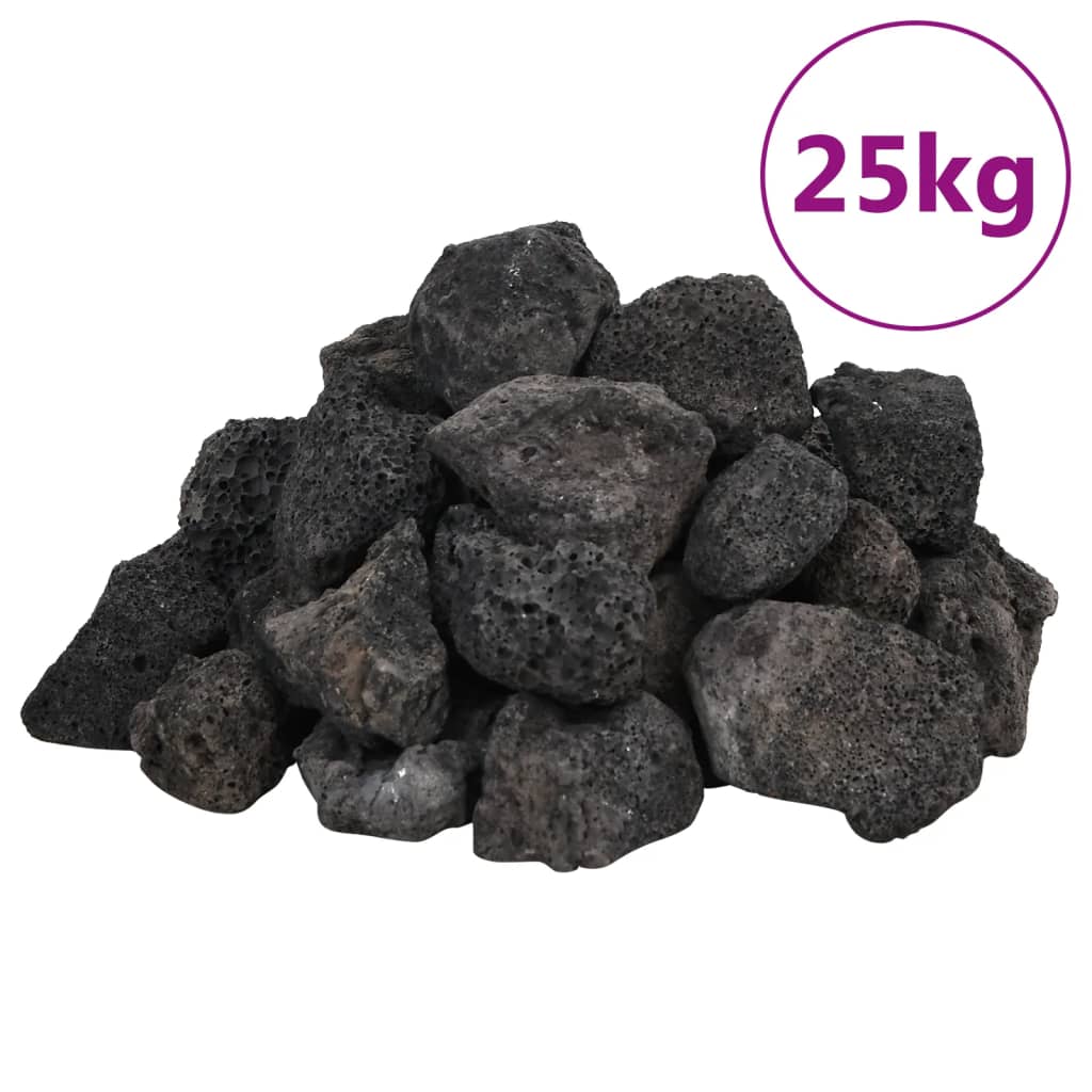 Rocas volcánicas negras 25 kg 3-5 cm