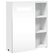 Vetonek Mueble de baño con espejo y luz LED blanco 45x13x52 cm