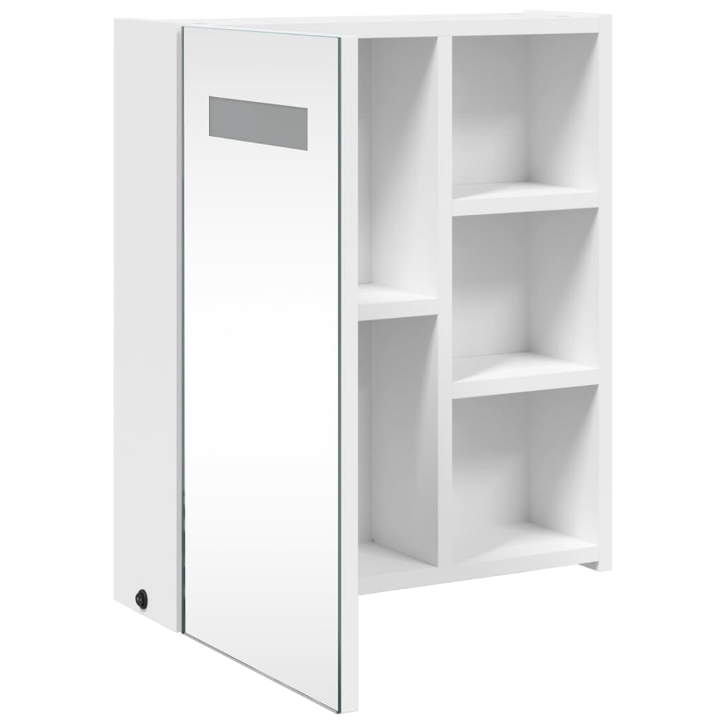 Mueble de baño con espejo y luz led blanco 45x13x52 cm v7007 - Vetonek