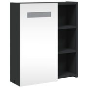 Mueble de baño con espejo y luz led negro 45x13x52 cm v7021 - Vetonek