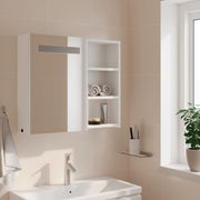 Mueble de baño con espejo y luz led blanco 60x13x52 cm v7045 - Vetonek