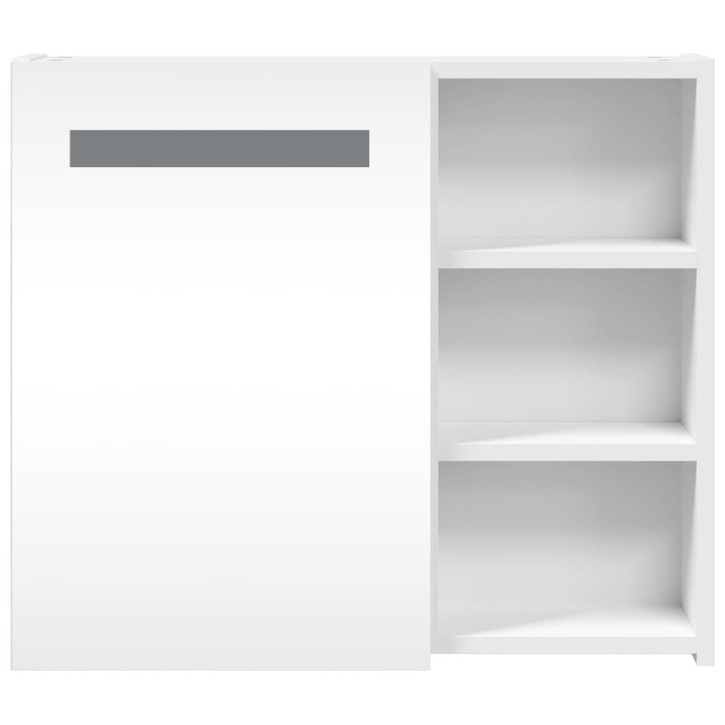 Mueble de baño con espejo y luz LED blanco 60x13x52 cm - Vetonek