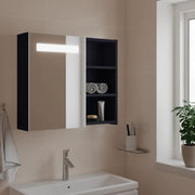 Mueble de baño con espejo y luz led gris 60x13x52 cm v7052 Vetonek