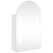 Vetonek Mueble de baño con espejo arqueado y luz LED blanco 42x13x70 cm