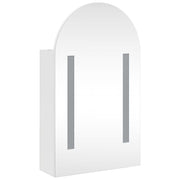 Mueble de baño con espejo arqueado y luz led blanco 42x13x70 cm v7083 - Vetonek