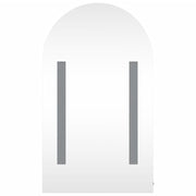 Mueble de baño con espejo arqueado y luz led roble 42x13x70 cm v7113 - Vetonek