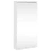 Vetonek Mueble de baño de esquina con espejo blanco 30x24x60 cm