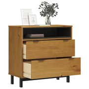 Cómoda flam madera maciza de pino 80x40x80 cm v7502 - Vetonek