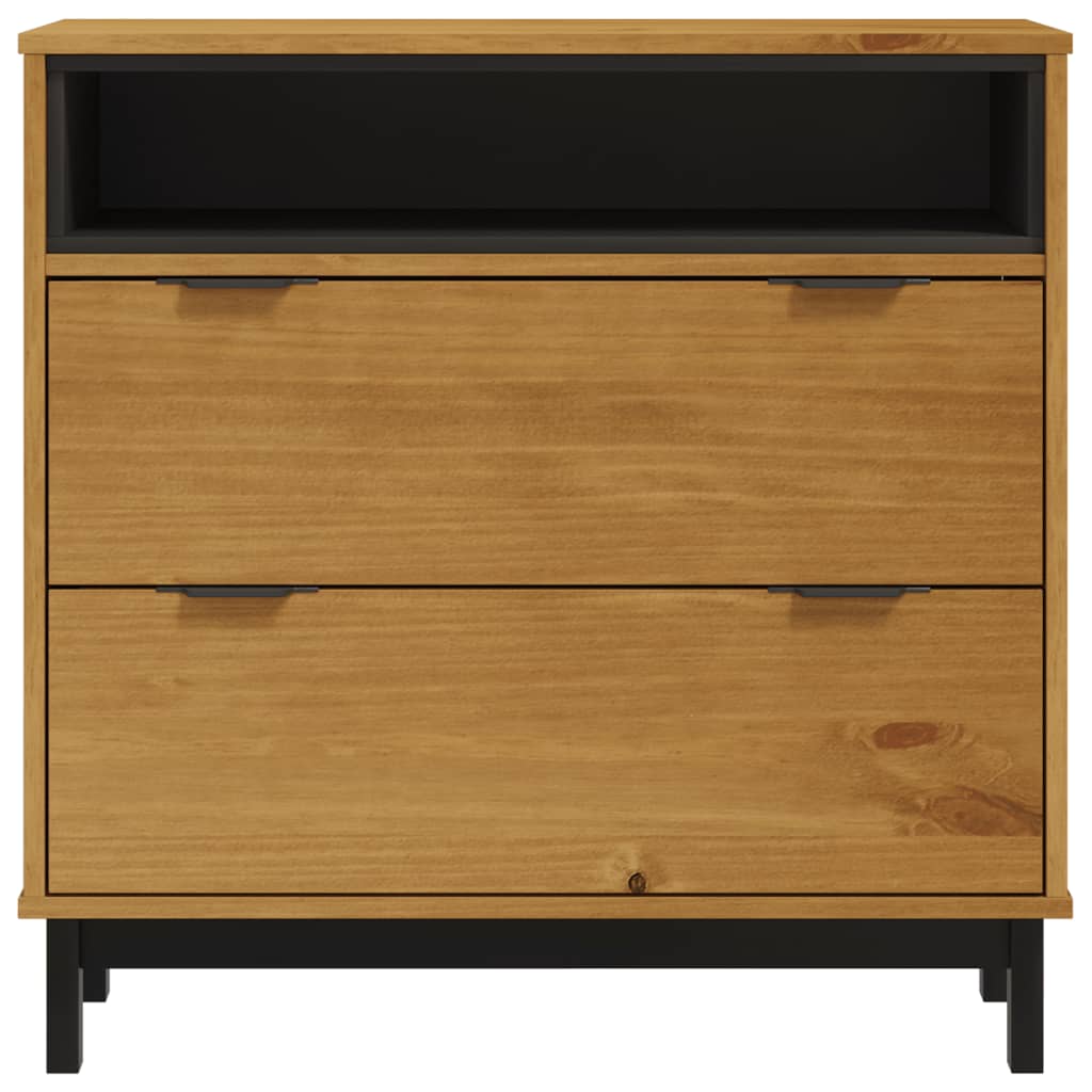 Cómoda flam madera maciza de pino 80x40x80 cm v7502 - Vetonek