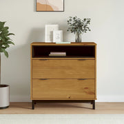 Cómoda flam madera maciza de pino 80x40x80 cm v7502 Vetonek