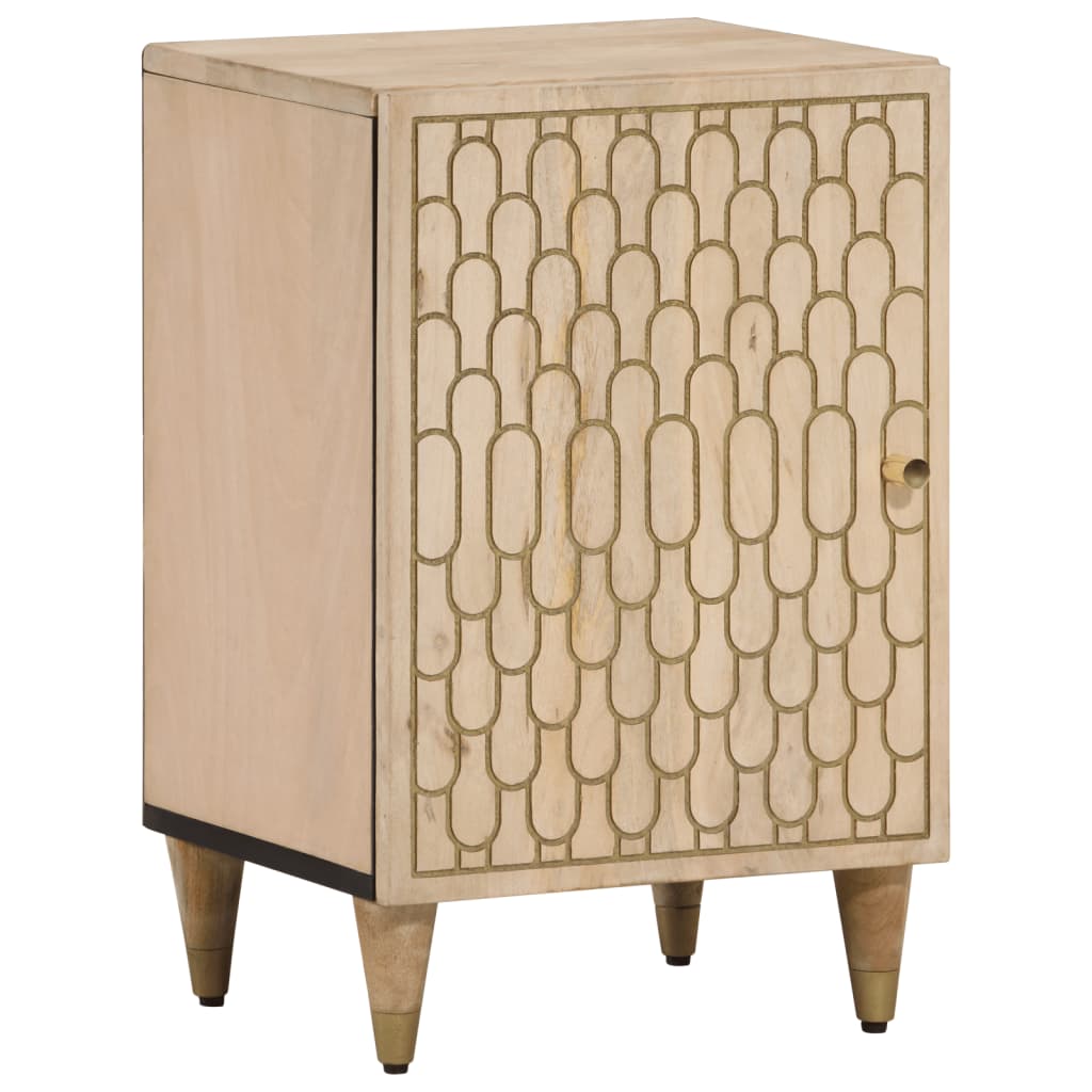 Vetonek Mueble de baño madera maciza de mango 38x33x58 cm