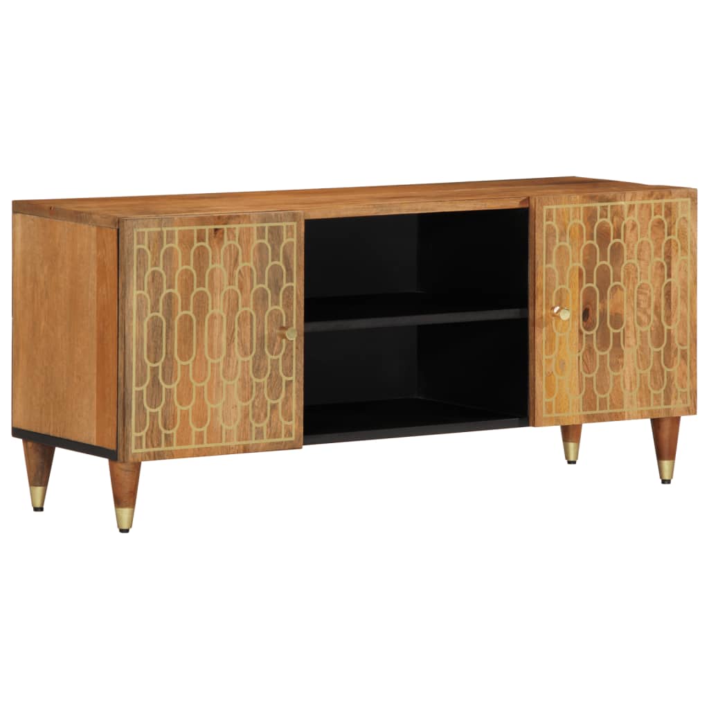 Vetonek Mueble de TV madera maciza de mango 105x33x46 cm