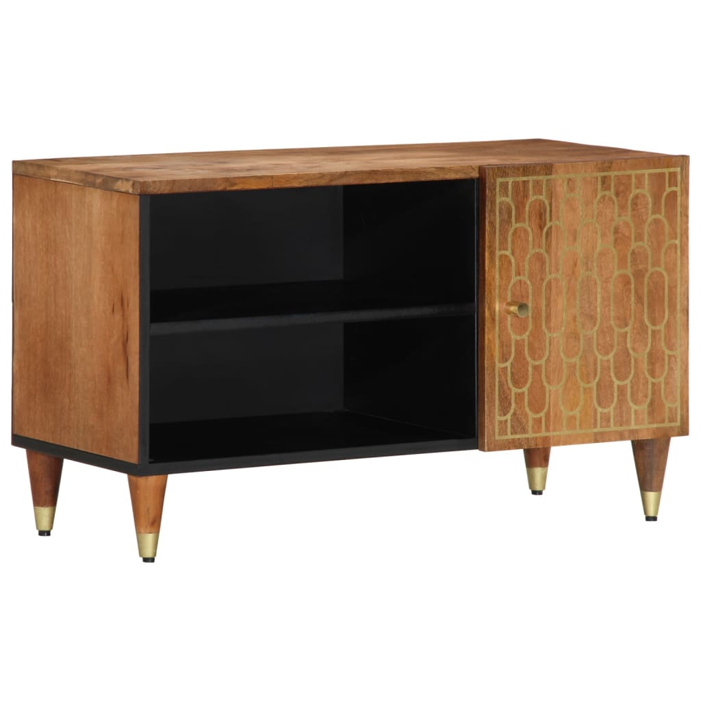 Vetonek Mueble de TV madera maciza de mango 80x33x46 cm