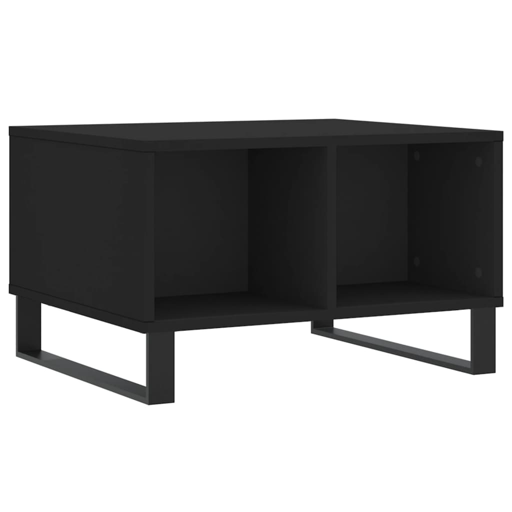 Mesa de centro madera negro 60x50x36,5 cm - Vetonek