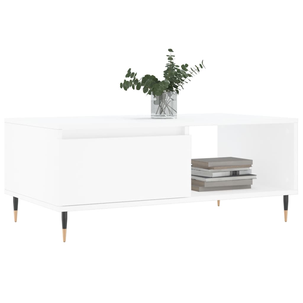 Mesa de centro madera blanco 90x50x36,5 cm vidaXL