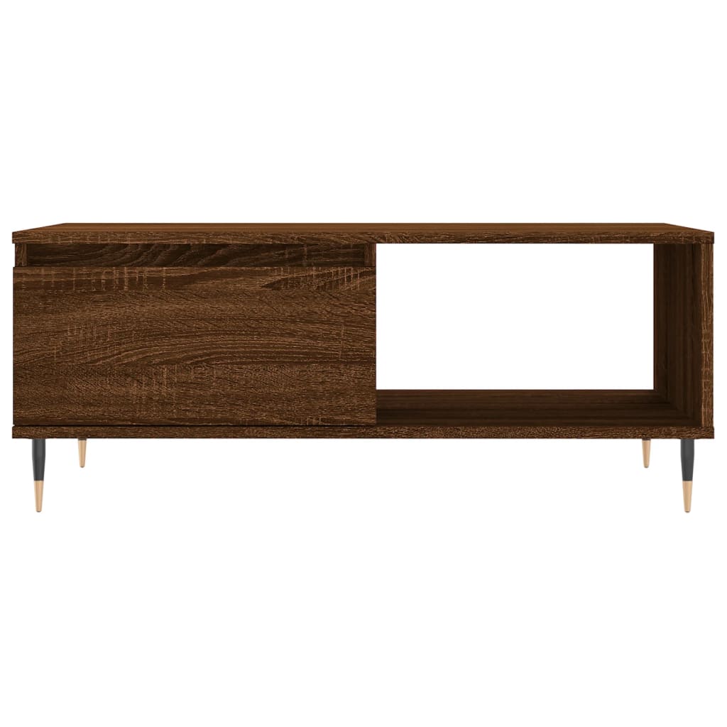 Mesa de centro madera marrón roble 90x50x36,5 cm vidaXL