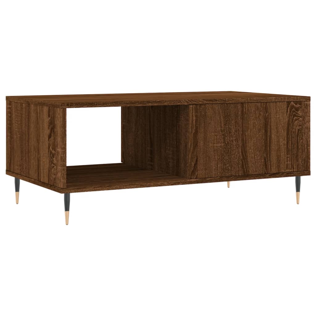 Mesa de centro madera marrón roble 90x50x36,5 cm vidaXL