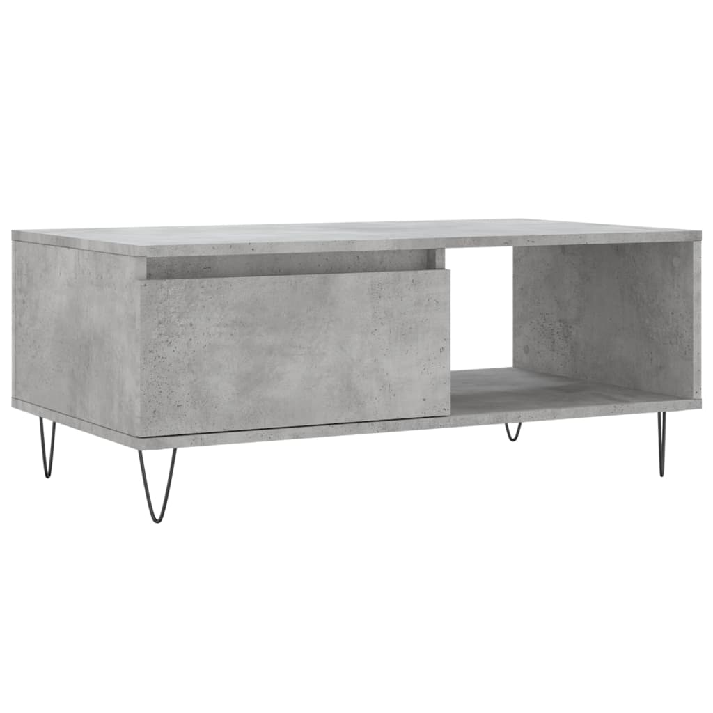 Mesa de centro madera gris hormigón 90x50x36,5 cm vidaXL