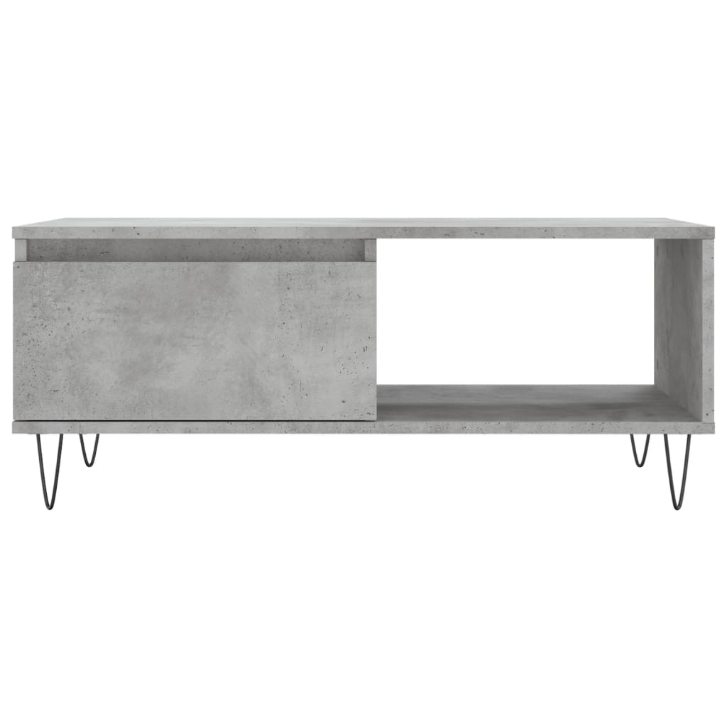 Mesa de centro madera gris hormigón 90x50x36,5 cm vidaXL