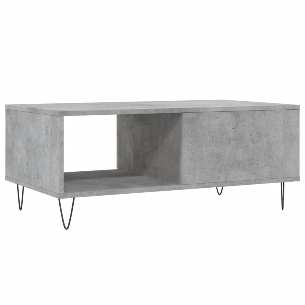 Mesa de centro madera gris hormigón 90x50x36,5 cm vidaXL