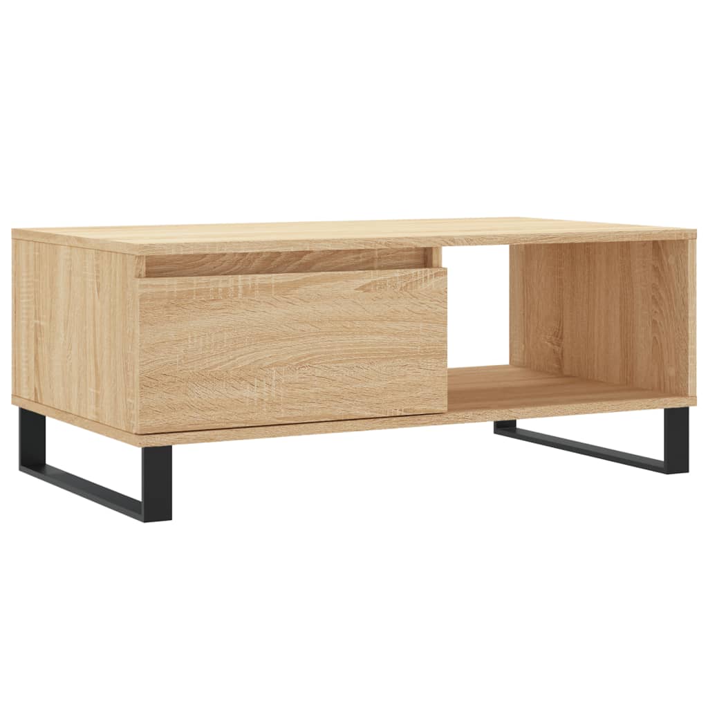 Mesa de centro madera roble Sonoma 90x50x36,5 cm vidaXL