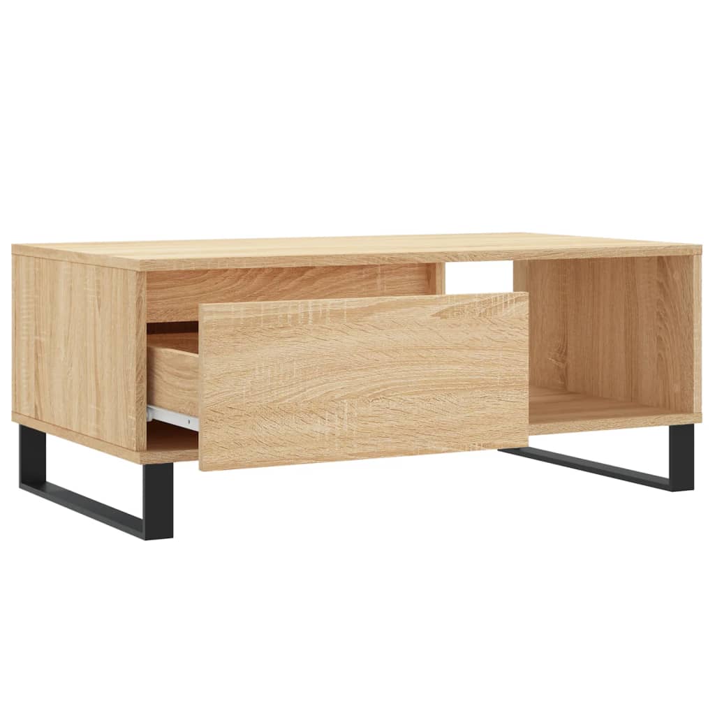 Mesa de centro madera roble Sonoma 90x50x36,5 cm vidaXL