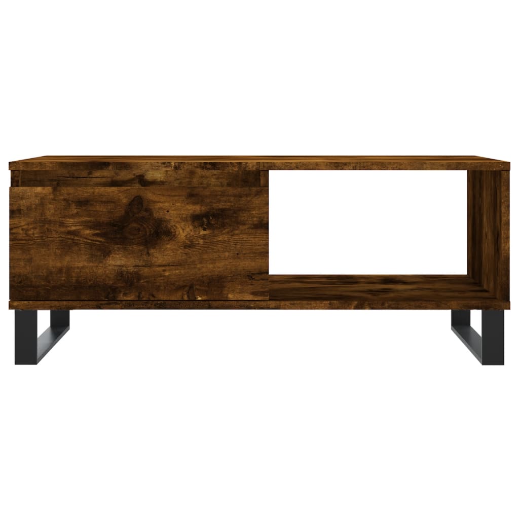 Mesa de centro madera roble ahumado 90x50x36,5 cm - Vetonek