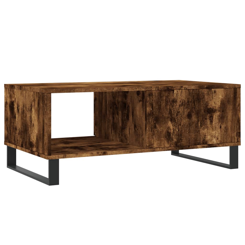 Mesa de centro madera roble ahumado 90x50x36,5 cm vidaXL