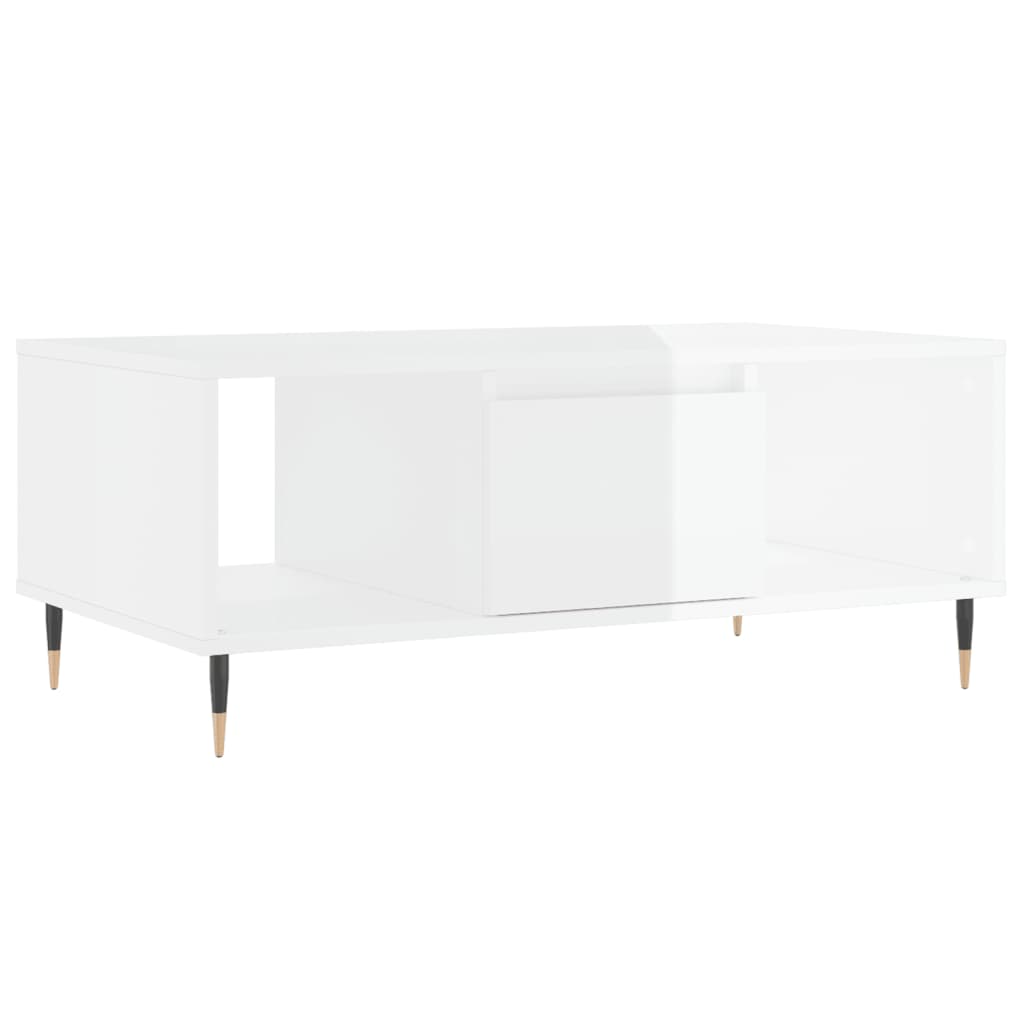 Mesa de centro madera blanco brillo 90x50x36,5 cm vidaXL