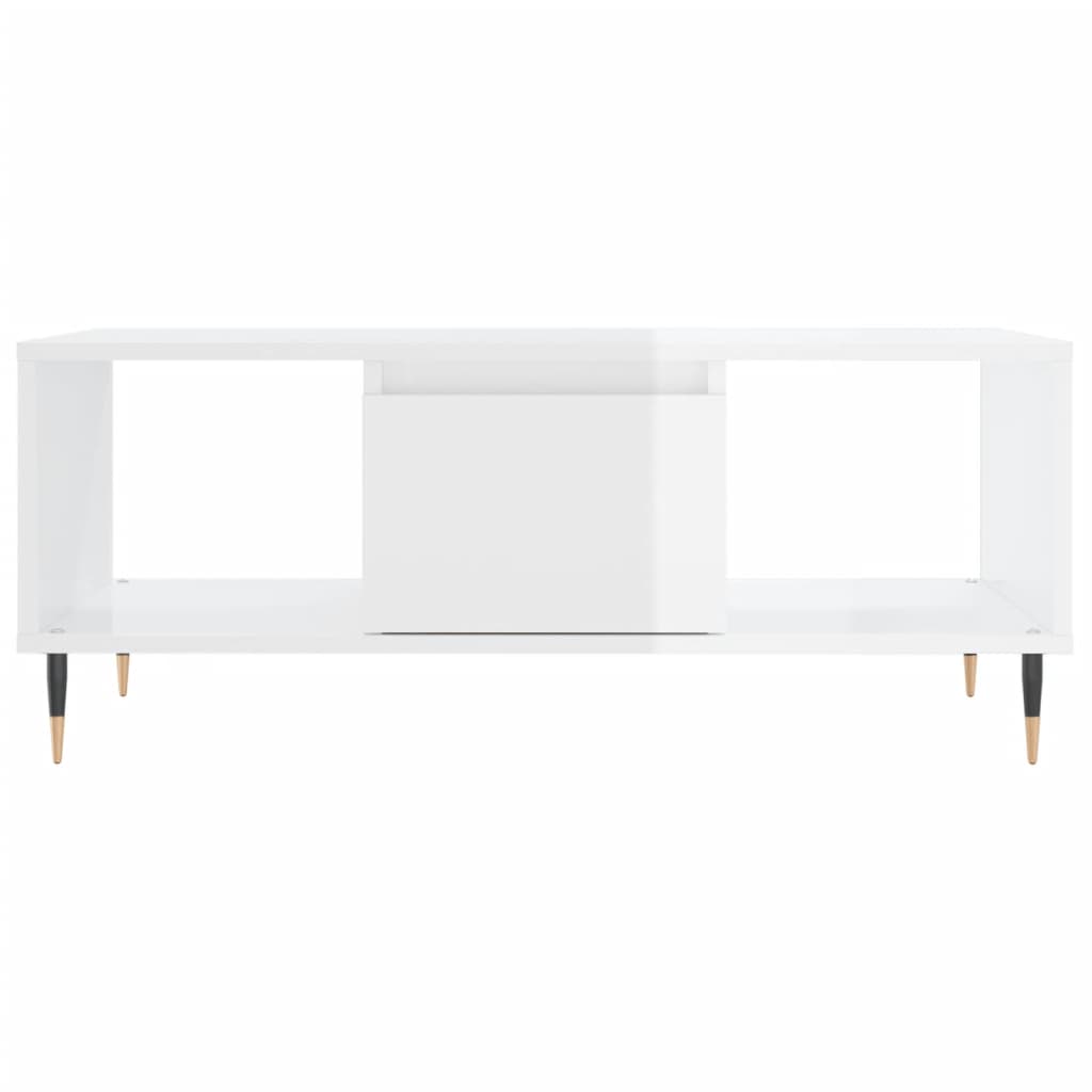 Mesa de centro madera blanco brillo 90x50x36,5 cm vidaXL