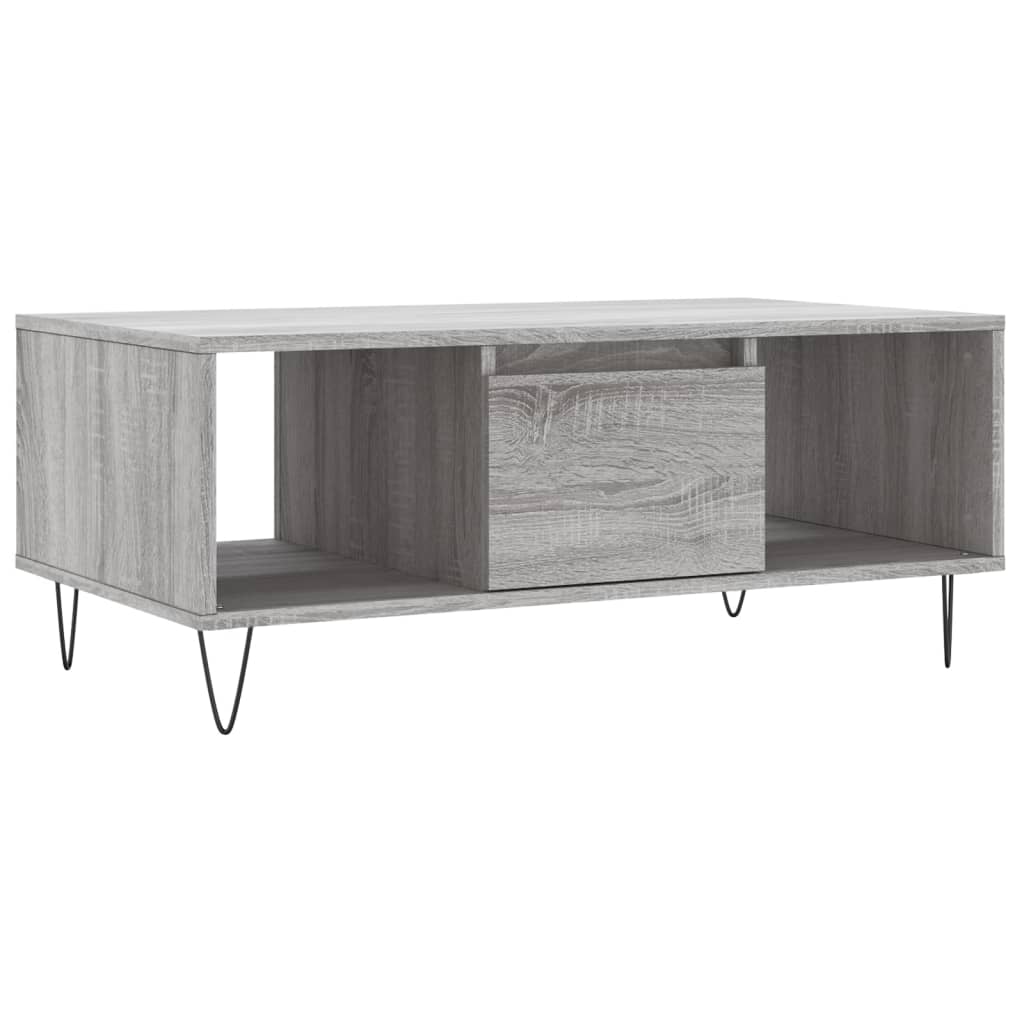 Mesa de centro madera gris Sonoma 90x50x36,5 cm vidaXL