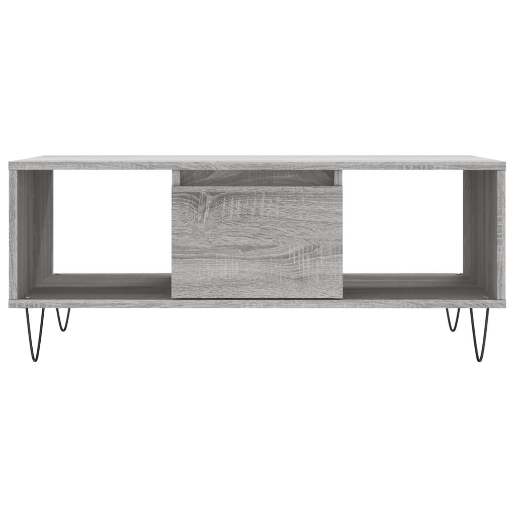 Mesa de centro madera gris Sonoma 90x50x36,5 cm vidaXL