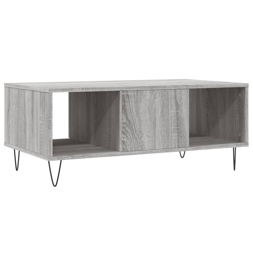 Mesa de centro madera gris Sonoma 90x50x36,5 cm vidaXL