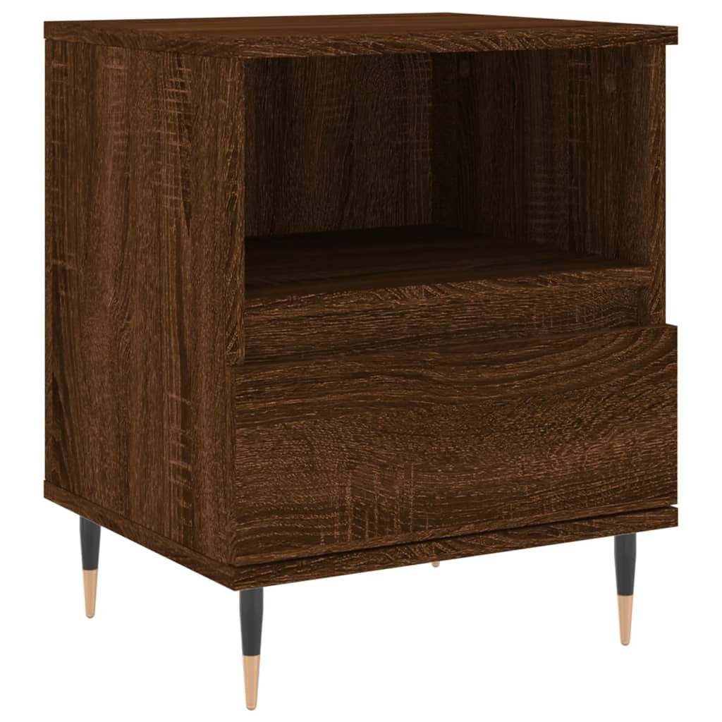 Mesitas noche 2 uds madera sintetizada Nexus marrón roble 40x35x50 cm - Vetonek