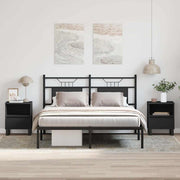 Tables de chevet 2 pcs bois d'ingénierie noir 40x35x50 cm v0229 Vetonek