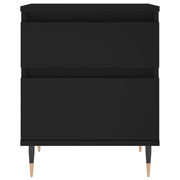 Tables de chevet 2 pcs bois d'ingénierie noir 40x35x50 cm v0380 - Vetonek