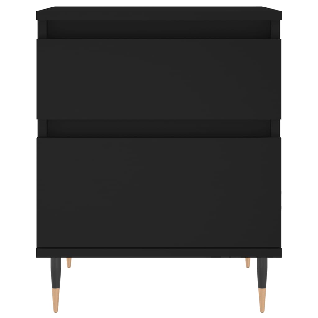 Tables de chevet 2 pcs bois d'ingénierie noir 40x35x50 cm v0380 - Vetonek